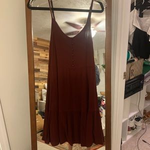 Maroon spaghetti strap dress